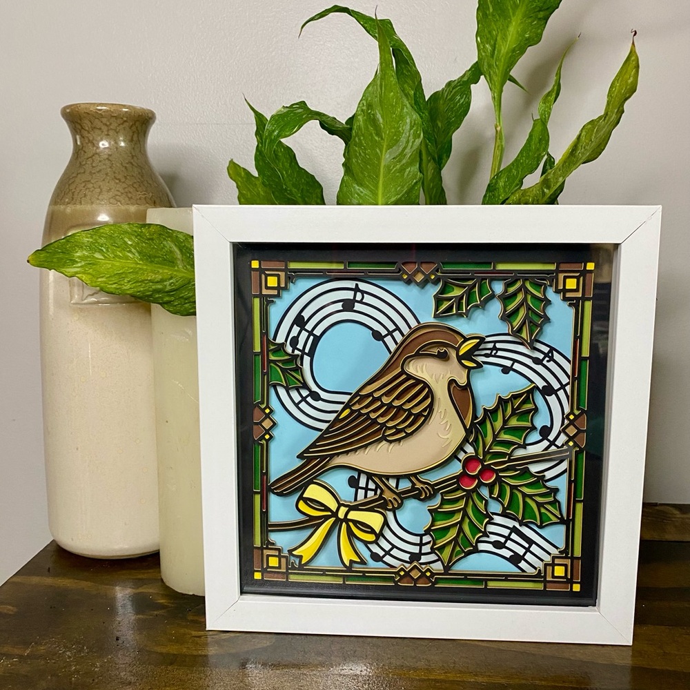 3D Sparrow Shadowbox